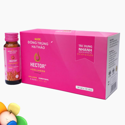 Combo 4 hộp 40 chai Đông trùng hạ thảo Hector Collagen Trẻ hóa nhanh