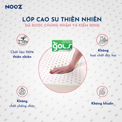 Nệm Foam Comfy Latex NOOZ Home Goods Mattress Đệm Đạt Chuẩn CertiPUR-US Kết Hợp Tầng Than Hoạt Tính