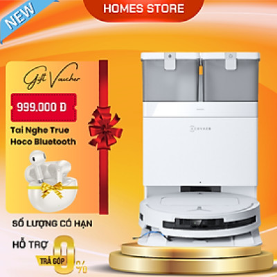 Robot Hút Bụi Lau Nhà Ecovacs T50 Pro Omni 15.000 Pa Tự Pha Nước, Giặt Nước Nóng, Vệ Sinh Khoang Giặt - Hàng Chính Hãng