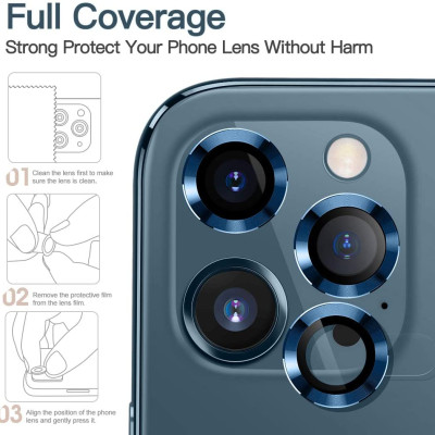 Bộ miếng dán kính cường lực bảo vệ Camera cho iPhone 12 Pro / iPhone 11 Pro Max / iPhone 11 Pro HOTCASE Kuzoom mang lại khả năng chụp hình sắc nét full HD (độ cứng 9H, chống trầy, chống chụi & vân tay, bảo vệ toàn diện) - Hàng nhập khẩu