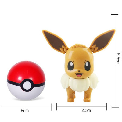 Đồ Chơi Bóng Pokemon Biến Hình - Eevee - Pokemon Toys ZC8915E
