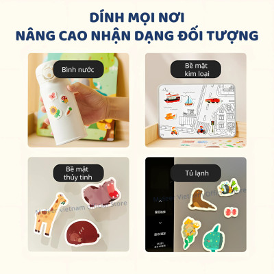 Sticker dán cho bé dùng được nhiều lần Mideer Reusable Jelly Sticker Set dán được trên nhiều bề mặt