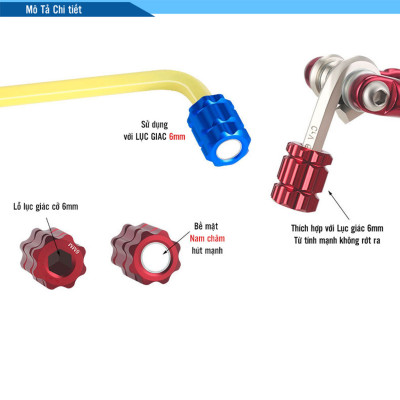 Dụng Cụ Tháo Trục Giò Xe Đạp Bằng Hợp Kim Nhôm (Cho Lục Giác Size 6mm) Mai Lee 