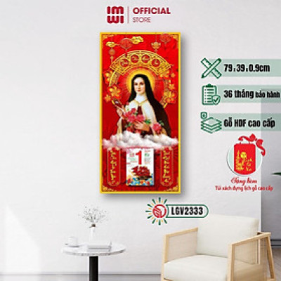 Lịch Gỗ Công Giáo Treo Tường IMWI LGV2333 - 79cm x 39cm