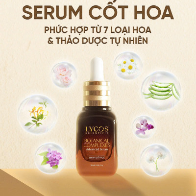 Tinh Chất Serum Cốt Hoa Lycos Serum Dưỡng Sáng Da 30 ml : dưỡng ẩm, sáng da, ngừa lão hóa, làm dịu da kích ứng