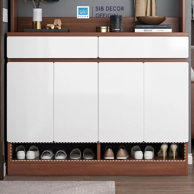 Tủ Giày Đa Năng Tích Hợp 6 Móc Treo Đồ Tiện Lợi, Đặt Tại Lối Vào Phòng Khách SIB Decor KG48