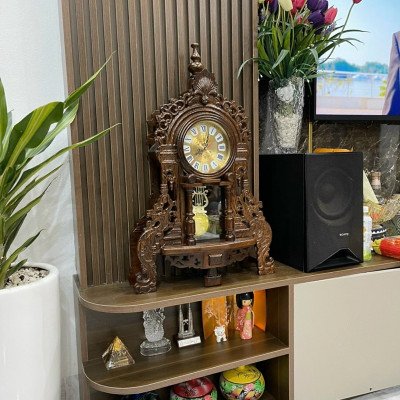 Đồng Hồ Để Bàn Gỗ Mun Đuôi Công Thương Hiệu TOKDODO