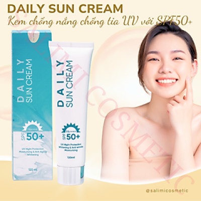 Kem Chống Nắng Daily Sun Cream 120ml, Bảo V65 Da Khỏi Tia UV Với SPF 50++