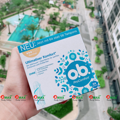 Băng Vệ Sinh Tampon Ob - Siêu Thấm Hút - Nhỏ Gọn - Dạng Nút - Nhập Khẩu Đức - Đủ Size Giọt Tampons Ob