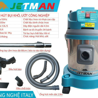 Máy Hút Bụi Công Nghiệp Jetman 25L+30L+40L (Bảo hành 1 năm)