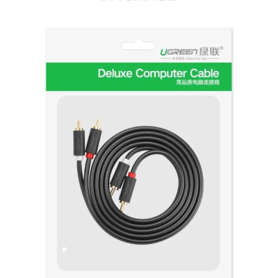 Ugreen UG30747AV104TK 1M màu Đen Cáp âm thanh Bông sen 2 ra 2 dương - HÀNG CHÍNH HÃNG