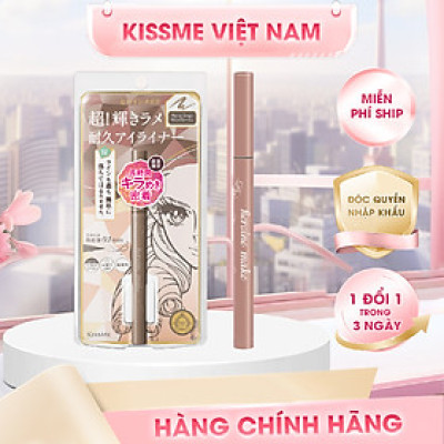 Bút Kẻ Mắt Nước Ngọc Trai Màu Xám Be Mực Siêu Bền Lấp Lánh Toả Sáng Đầy Trang Nhã Kissme Heroine Make