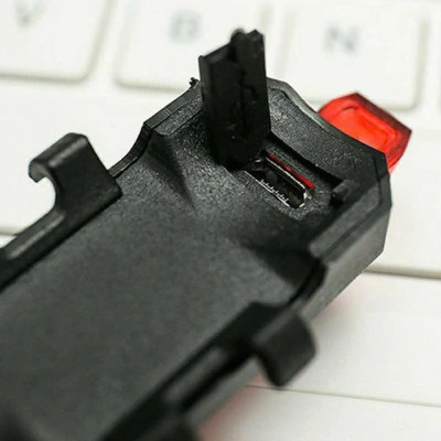 Đèn 5 LED Cảnh báo sau Xe Đạp giúp đạp xe an toàn ban đêm 4 chế độ sáng (Đèn Xanh) 