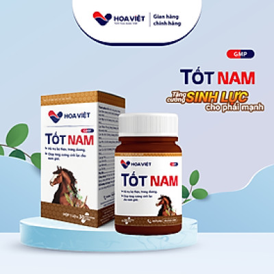 Viên uống bổ thận tráng dương tăng cường sinh lực nam giới Tốt Nam Hoa Việt  (Hộp 30 viên)- Bí quyết cho sức khỏe phái mạnh