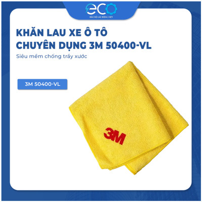 Khăn lau xe ô tô chuyên dụng 3M 50400 VL, sợi Microfiber (siêu mềm chống trầy xước) không để lại xơ vải