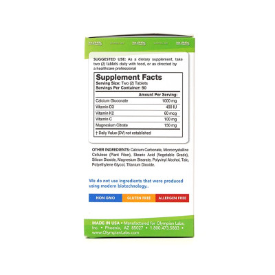 Green Calcium Olympian Labs – Bổ sung canxi hữu cơ hộp 100 viên (Mỹ)