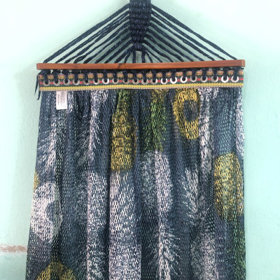 Bộ võng xếp du lịch BAN MAI: khung sơn tĩnh điện VIP và Lưới in sọc gỗ 50