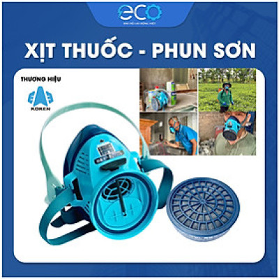 Mặt Nạ Bảo Hộ Koken G7 Kèm Lọc KGC-10L – Chống Độc Khi Xịt Thuốc, Phun Sơn
