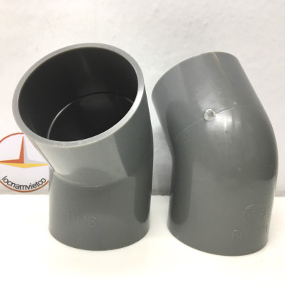 Lơi 60 nhựa PVC Bình Minh (45o ElBow)_L60M (5 cái)