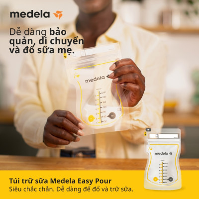 Túi trữ sữa | Medela Easy Pour loại 210ml - Không rỏ rỉ - An toàn - Tiện lợi