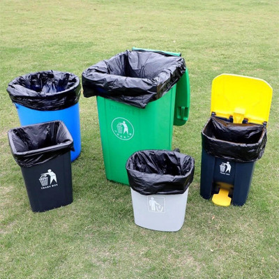 COMBO 5 Túi Đựng Rác Size Đại Ko Quai HDPE Lớn Siêu Chắc Bao Đựng Rác Nylon To Màu Đen Tiện Lợi