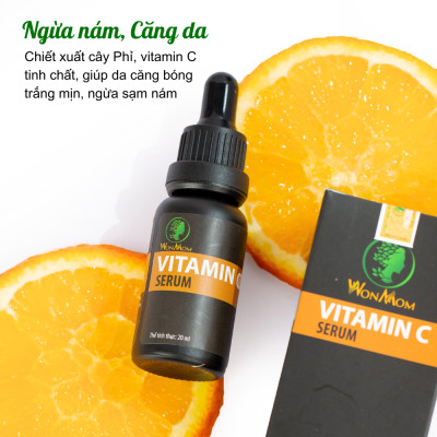 Bộ trắng da, sạch nám toàn diện Wonmom (Sữa rửa mặt+Kem nghệ tươi+Serum vitamin C+ Mặt nạ nghệ)
