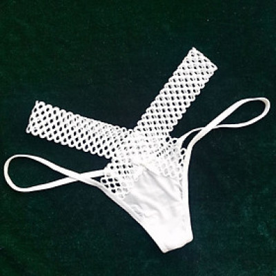 Quần lót ren lọt khe hở đáy, xẻ đáy, không đũng cạp dây chéo đính nơ gợi cảm
