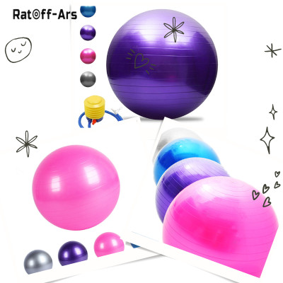 Bóng tập Yoga 75cm + Tặng kèm dụng cụ bơm bóng Yoga Loại 1 (Màu ngẫu nhiên)