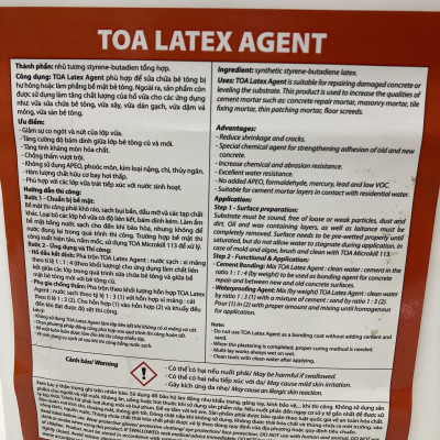 Phụ Gia Chống Thấm TOA Latex Agent_ 5L/can