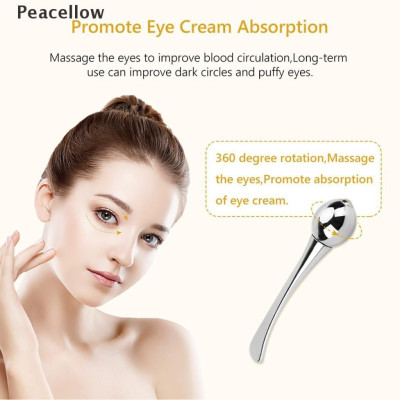 (Hàng Có Sẵn) Cây Lăn Mát Xa Mắt Bằng Hợp Kim Chuyên Dụng Chất Lượng Cao, Thanh Lăn Mắt Chống Bọng Mắt