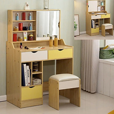 Bàn ghế trang điểm kèm gương, bàn phấn BAH044 