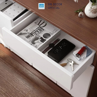 Tủ Giày Đa Năng Tích Hợp 6 Móc Treo Đồ Tiện Lợi, Đặt Tại Lối Vào Phòng Khách SIB Decor KG48