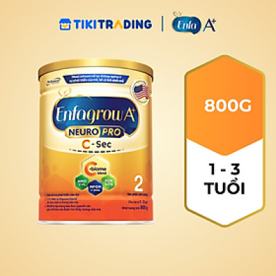 Sữa bột Enfagrow A+ NeuroPro 2 C-Sec 800g cho trẻ từ 1-3 tuổi