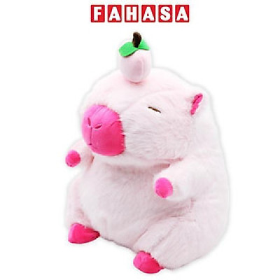 Thú Bông Capybara Đội Trái Đào 30 cm - Nuan Nuan DL24-001
