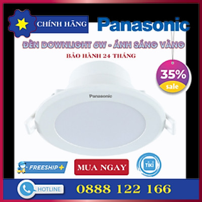 ĐÈN PANASONIC - SP DOWNLIGHT 6W (4000K) - SIÊU SÁNG - SIÊU TIẾT KIỆM - HÀNG CHÍNH HÃNG PANASONIC