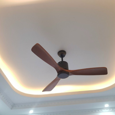 quạt trần trang trí loại I - cánh gỗ tự nhiên - sang trọng cho chung cư, phòng khách, khách sạn, quán cafe, sapa