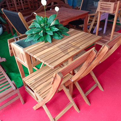 Bộ bàn Sangiang 2 ghế có hộc đựng đồ ngoài trời