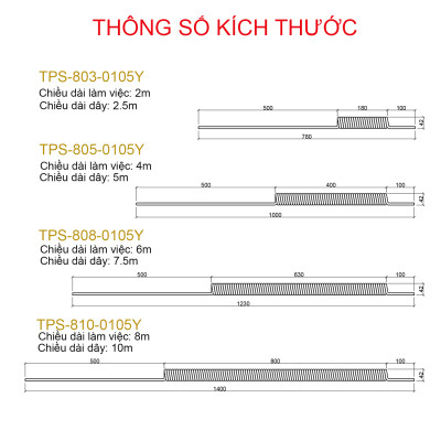 Dây hơi xoắn cỡ ống 5x8mm Chiyoda - Nhật Bản