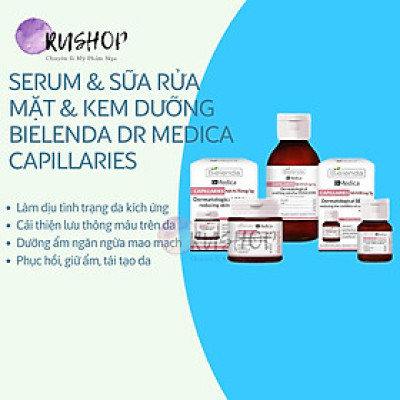 Bộ sản phẩm giảm ửng đỏ Bielenda Dr Medica Reducing Skin Redness capillaries