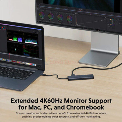 Cổng chuyển đổi HyperDrive Next 7-in-1 USB-C for Pro-grade Productivity HD4003GL - Hàng chính hãng
