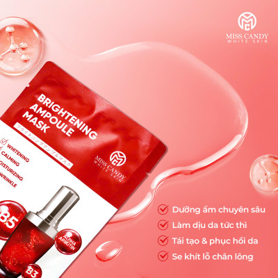 [MISS CANDY] Mặt Nạ Trẻ Hóa & Phục Hồi Da BRIGHTENING AMPOULE MASK Miss Candy (Hộp 5 Miếng x 25g)