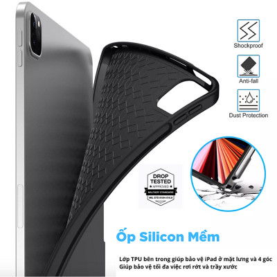 Bao Da Bàn Phím iPad Air 6 11 inch M2 Bluetooth WIWU Mag Touch - Có Đèn Led, Trackpad Mượt, Tháo Rời Linh Hoạt - Hàng Chính Hãng