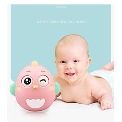 Lật Đật Gà Con Mini Dễ Thương Có Phát Nhạc Chất Liệu Nhựa An Toàn Cho Trẻ Sơ Sinh Kèm Qủa Lắc