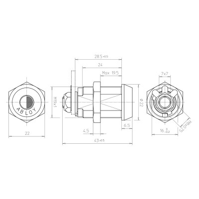 Khóa CamLock ABLOY CL103N - hàng chính hãng