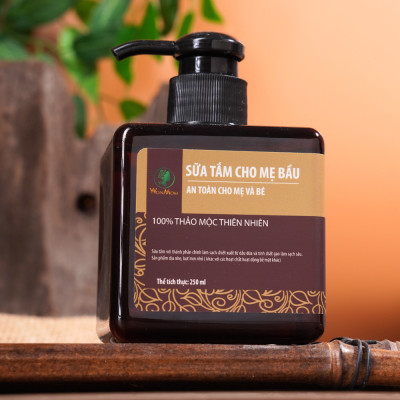 Bộ tắm thảo mộc và chống rạn Wonmom ( 1 Dầu chống rạn + 1 Sữa tắm cho mẹ )