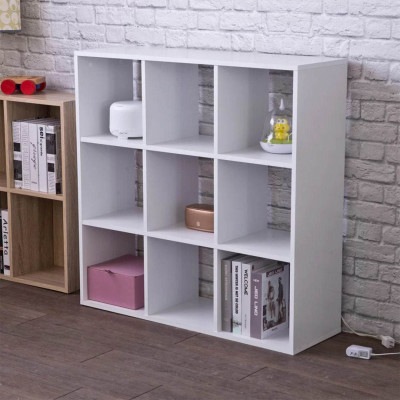 Giá sách bằng gỗ cho phòng khách SMLIFE Bunce