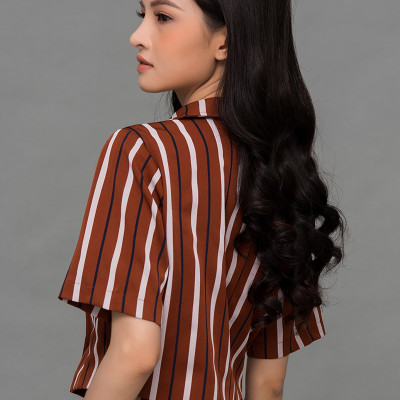 Áo Khoác Blazer Nữ Thời Trang Croptop Kaki Maxivic, La Mộc - LM62178A