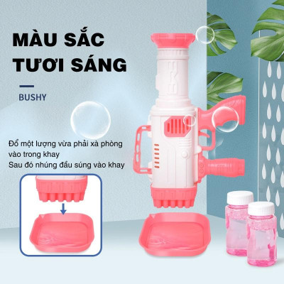 Súng bắn bong bóng, đồ chơi súng bắn bong bóng xà phòng loại lớn 32 nòng