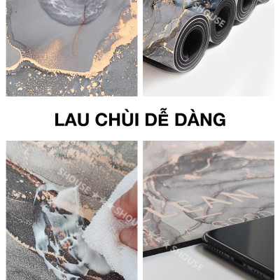 Thảm Lau Chân Chùi Chân Silicon trải sàn nhà bếp siêu thấm hút nước chống trơn trượt cao cấp đế cao su chất siêu dày