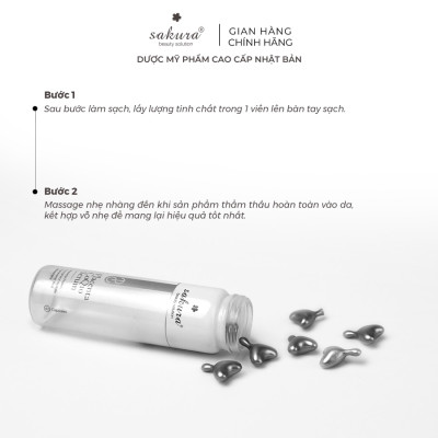 Serum dưỡng trắng da chống lão hóa tinh chất nhau thai cừu Sakura Placenta COQ10 serum xuất xứ Nhật Bản 40 viên
